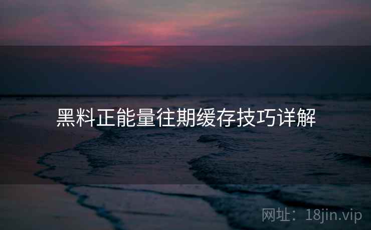 黑料正能量往期缓存技巧详解