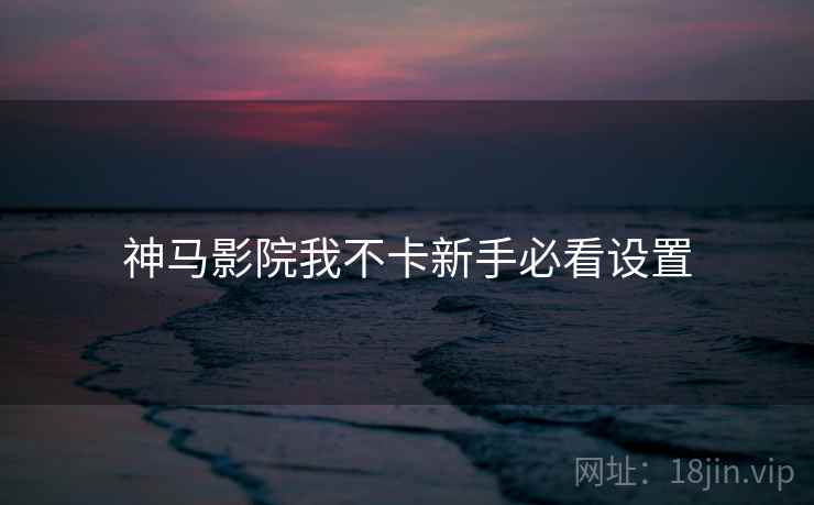 神马影院我不卡新手必看设置