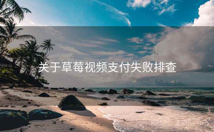 关于草莓视频支付失败排查