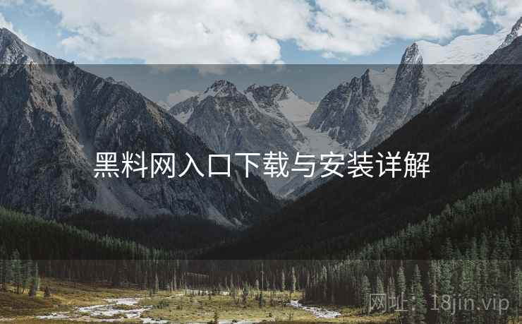 黑料网入口下载与安装详解